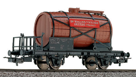 Wine barrel car "Societe des Wagons Foudres Beziers" w<br /><a href='images/pictures/Sachsenmodelle/76444.jpg' target='_blank'>Full size image</a>